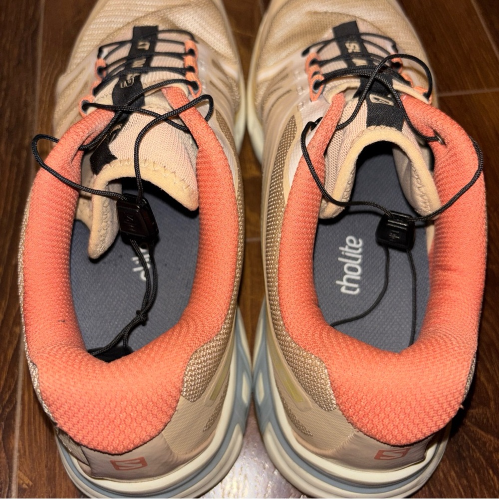 Salomon Beige and Coral XT-WINGS Trail Sneakers - Picture 4 of 10
